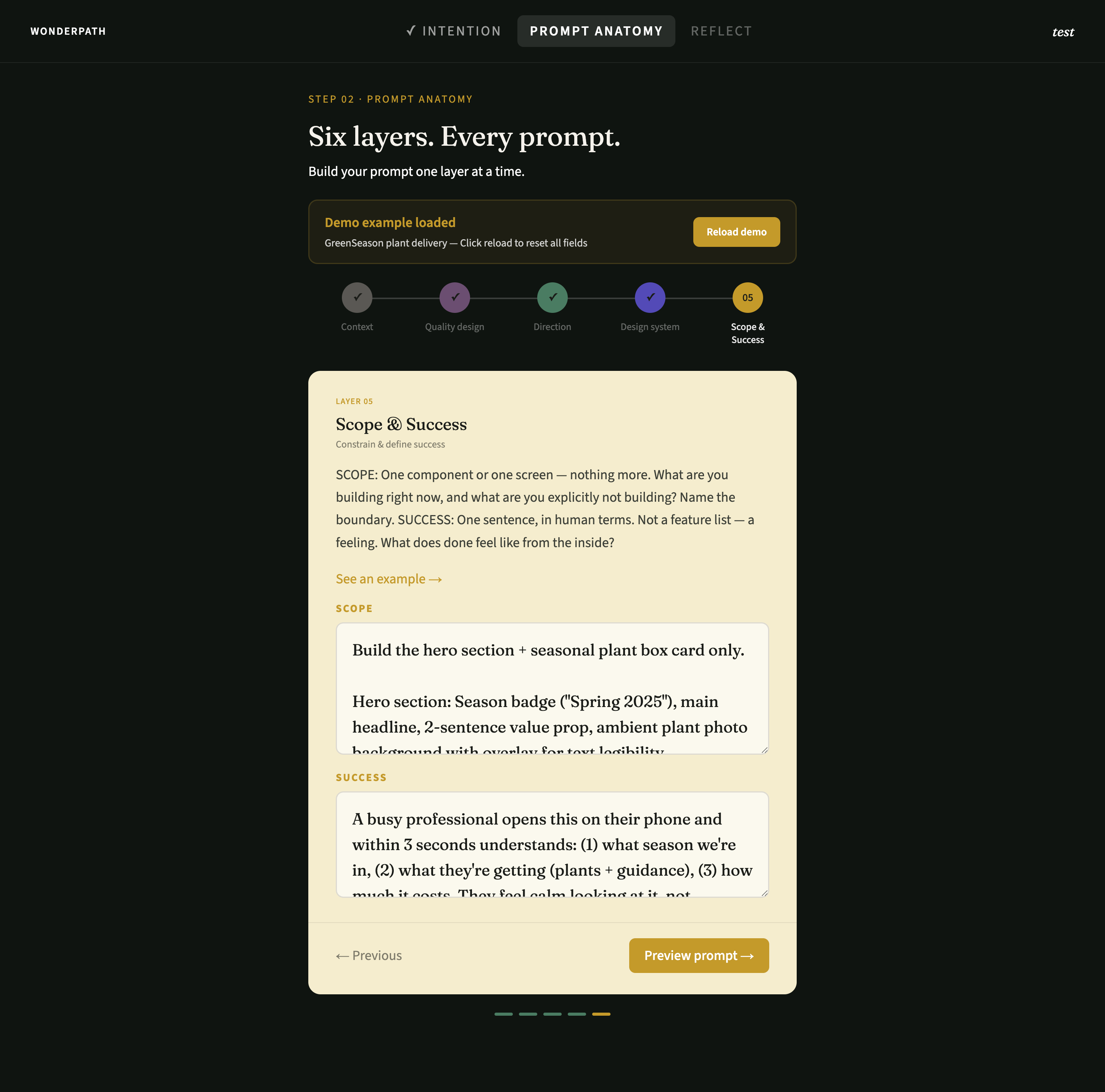 AI workshop design tool - screen 6