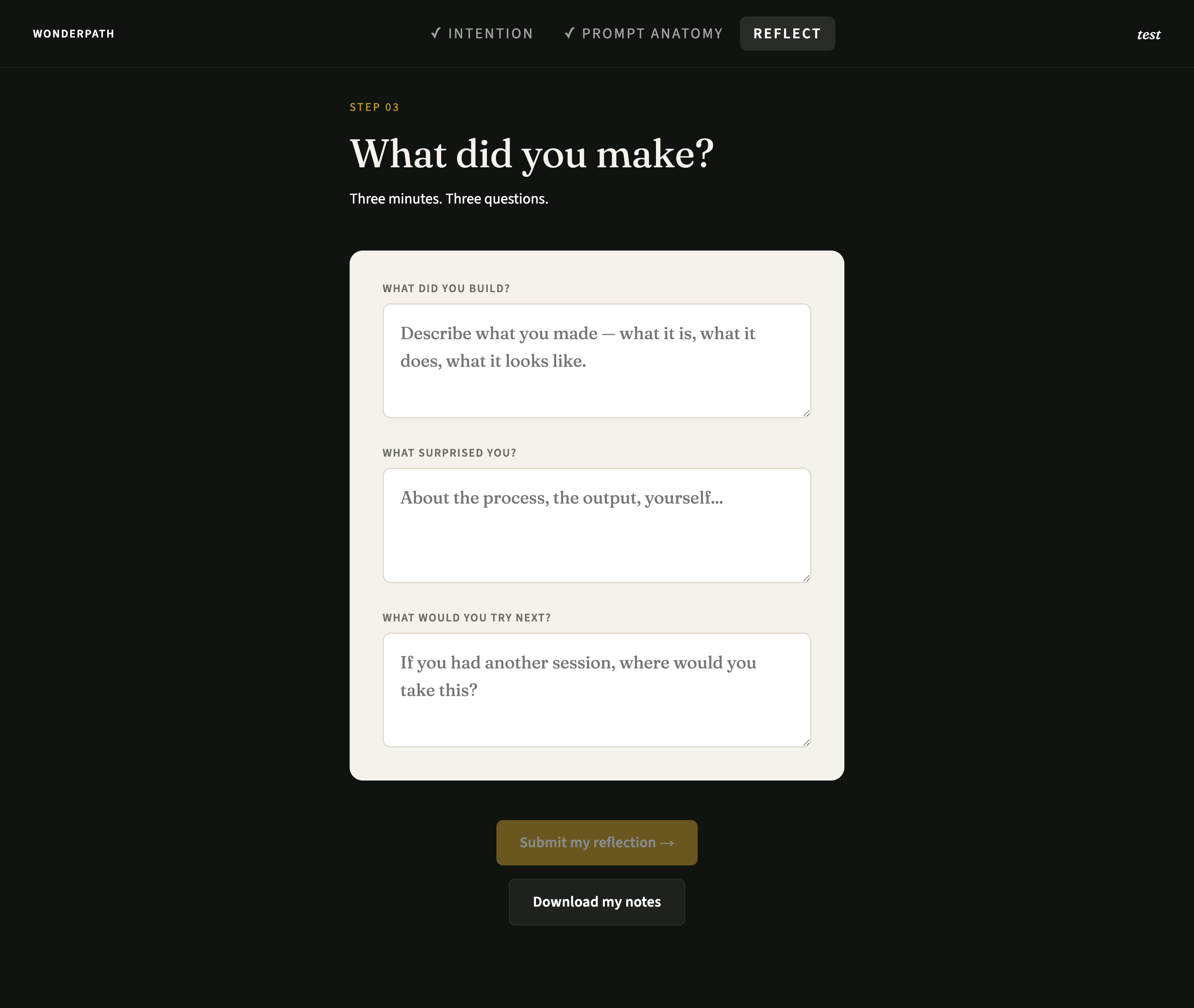 AI workshop design tool - screen 8