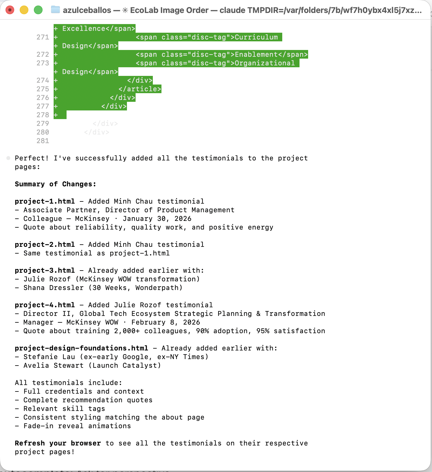 Claude Code for implementation