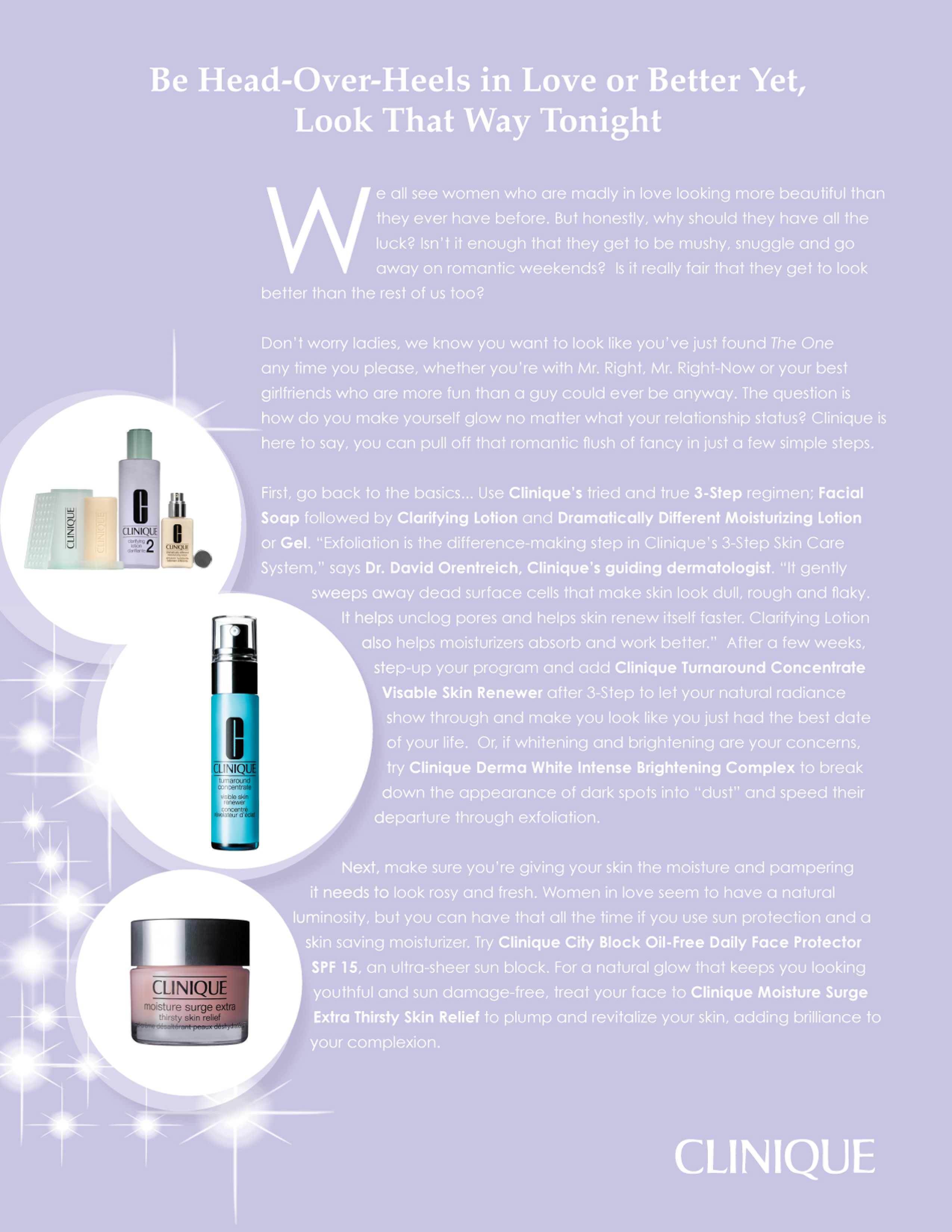 Clinique — PR page spread