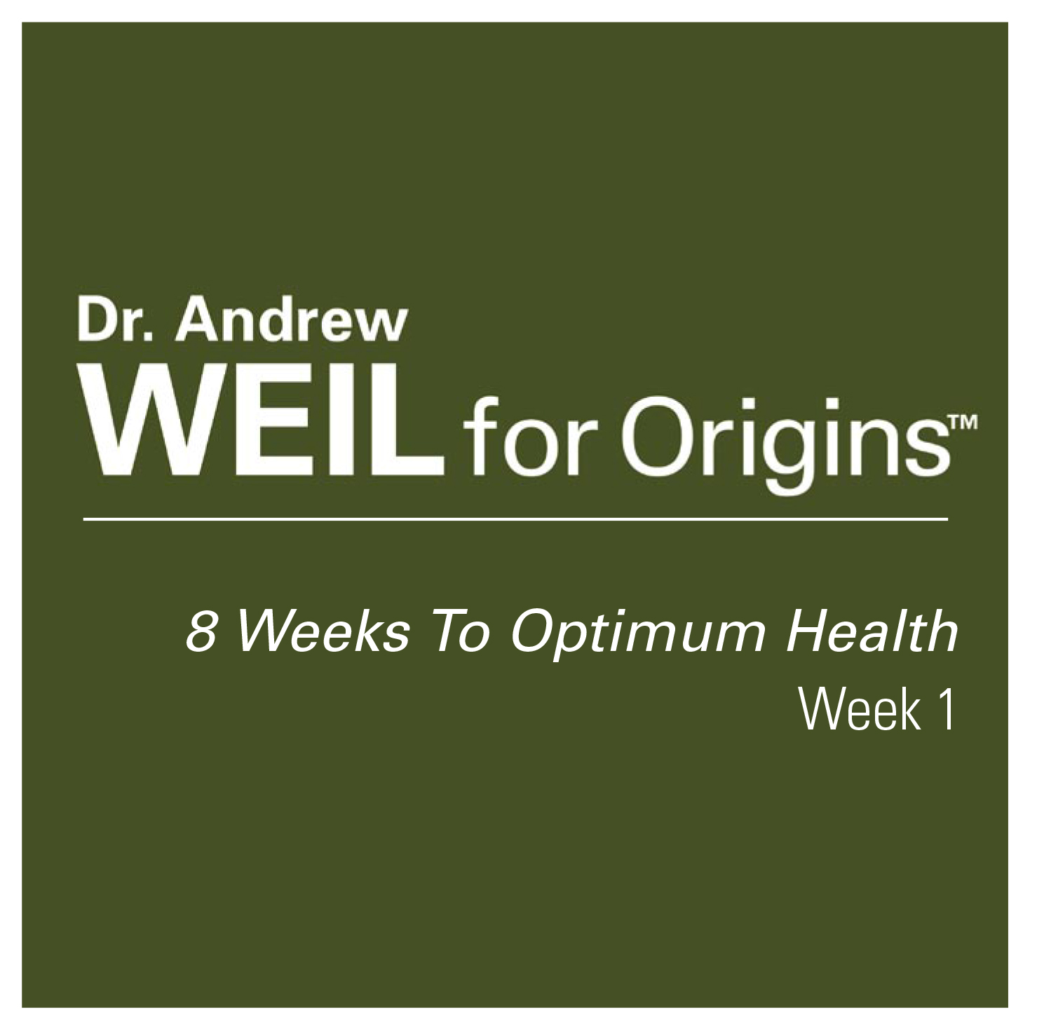 Dr. Andrew Weil for Origins — editorial