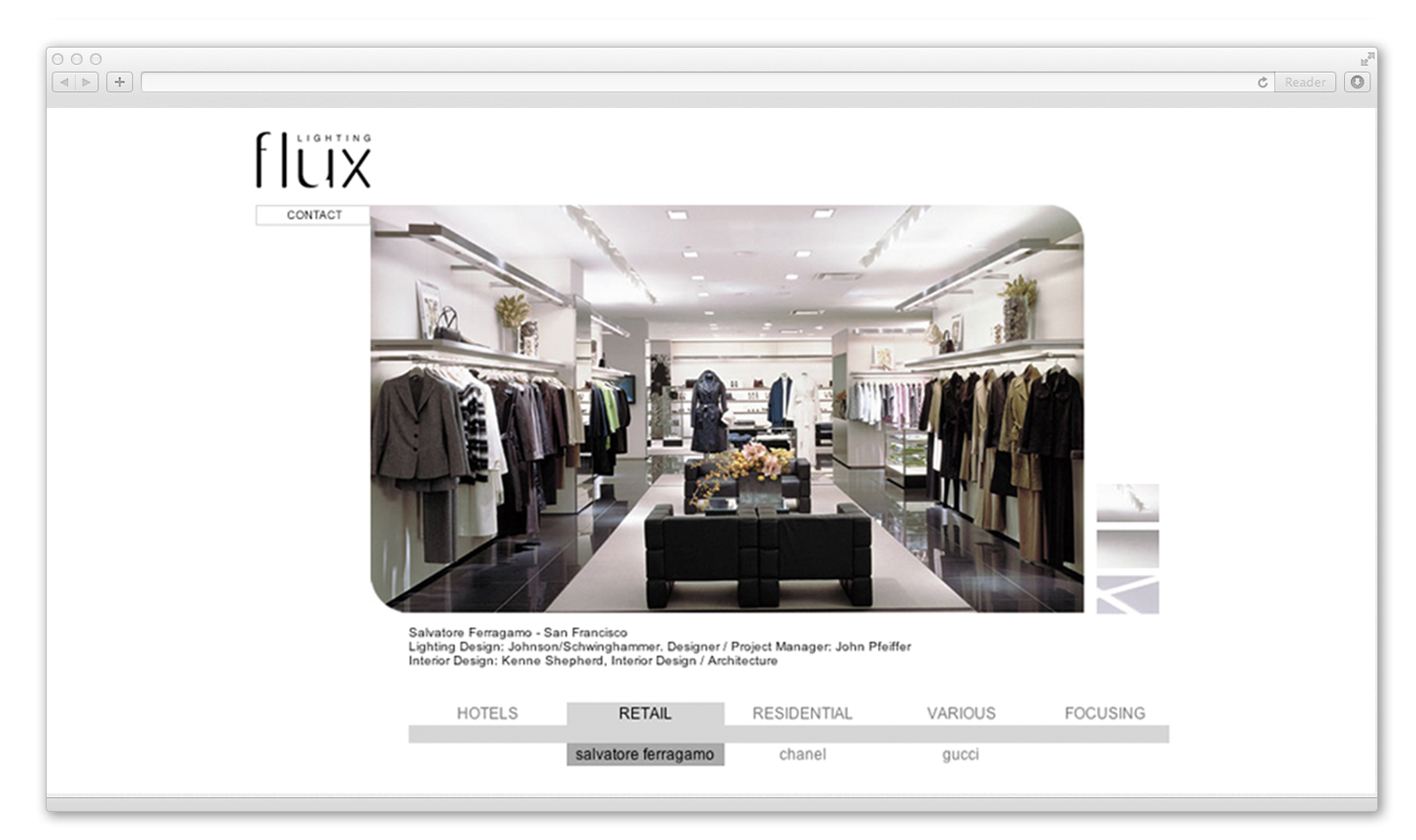 Flux Lighting — website